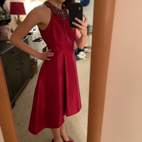 Adrianna Papell Rhinestone High Low Dress, Size 2 - Picture 4 of 4